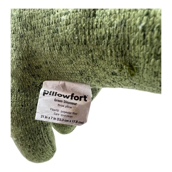 Pillowfort Green Triceratops Dinosaur Weighted Plush Stuffed Animal Throw Pillow - Picture 9 of 10